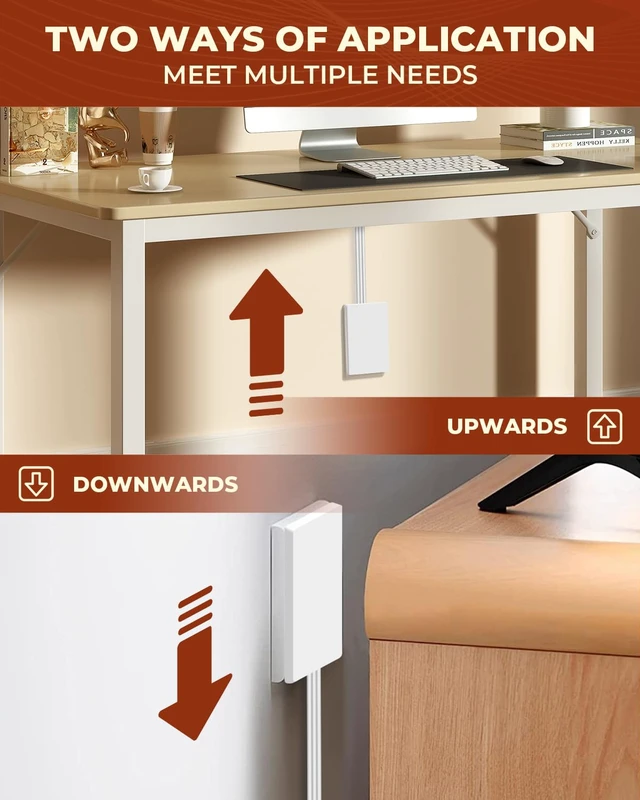 Alt view image 6 of 7 - Outlet Concealer Power Strip, 8ft Flat Cord, 3 Outlets, White 8ft Ultra-Thin Flat Extension Cord, Low-Profile Flat Plug Design, 3 Convenient AC Outlets, Wall-Hugging Cord Management