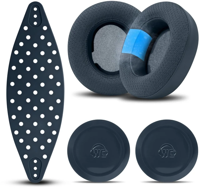 Main image of Mod Kit V2 Nova Pro Wireless, Pro Omni & Elite - Gel Earpads & Headband Made by Wicked Cushions Side Plates also included. Fits Arctis Nova Pro Wireless, Elite & Pro Omni Midnight Blue
