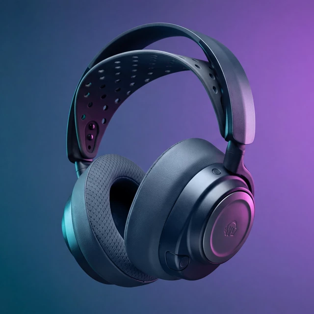 Alt view image 3 of 7 - Mod Kit V2 Nova Pro Wireless, Pro Omni & Elite - Gel Earpads & Headband Made by Wicked Cushions Side Plates also included. Fits Arctis Nova Pro Wireless, Elite & Pro Omni Midnight Blue