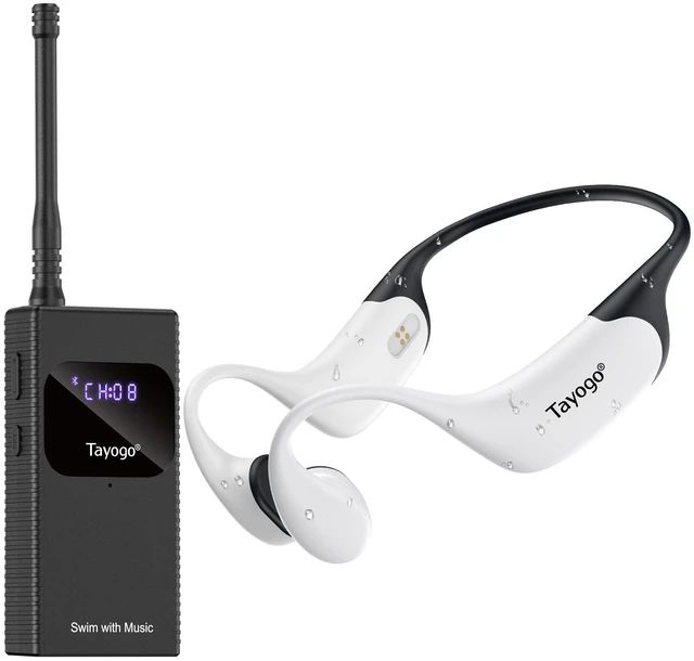 Main image of Swimming Headphones for Spotify, No Downloads Needed T6+W23 SwimCombo Stream Phone Audio via T6 Bone Conduction Swim Coach Communicator Silicone-Coated Housing