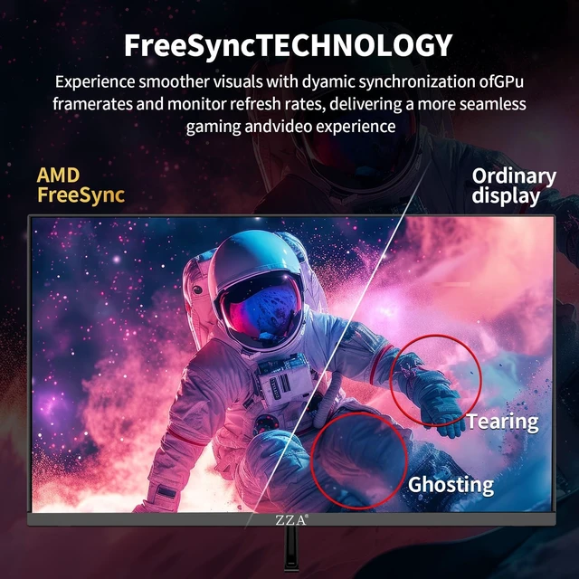 Alt view image 5 of 7 - 24" Curved Gaming Monitor,FHD 1080p 200Hz,1ms MPRT, AMD FreeSync,VA 2800R,HDMI 2.0 & DisplayPort 1.4, VESA Mount, Frameless, Eye Care, for Home Office, Dorm &Gaming &Dual Screen Setup,PS5,Xbox