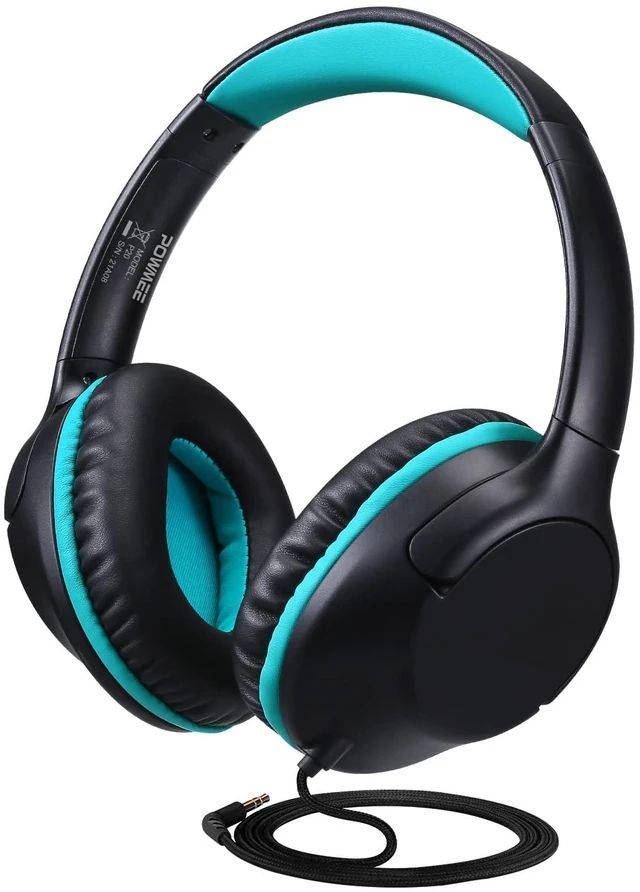 Main image of Kids Headphones Over-Ear Headphones for Kids/Teens/School with 94dB Volume Limited Adjustable Stereo 3.5MM Jack Wire Cord for Fire Tablets/Travel/PC/Phones(Black)