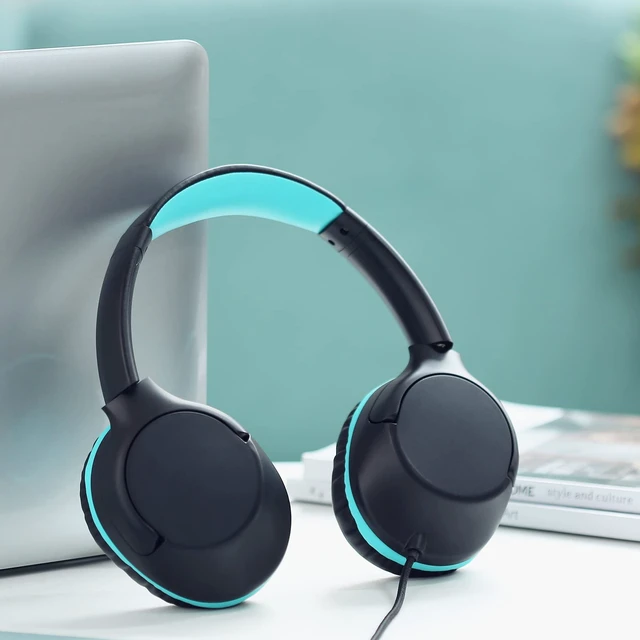 Alt view image 5 of 6 - Kids Headphones Over-Ear Headphones for Kids/Teens/School with 94dB Volume Limited Adjustable Stereo 3.5MM Jack Wire Cord for Fire Tablets/Travel/PC/Phones(Black)