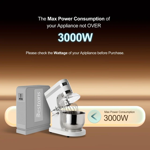 Alt view image 2 of 7 - 3000W Step Up Transformer, 110V to 220V Converter, Light Grey Toroidal Core, Appliances for Use in Asia&Europe, 110V-120V to 220V-240V with Dual Outlets, Overload Protection, Heavy Duty