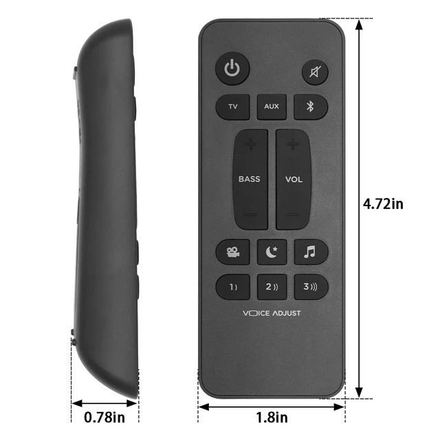 Alt view image 5 of 5 - Polk Audio Universal Soundbar Remote Control Replacement for Signa S1, S2, S3, S4 Ultra-Slim Sound Bar