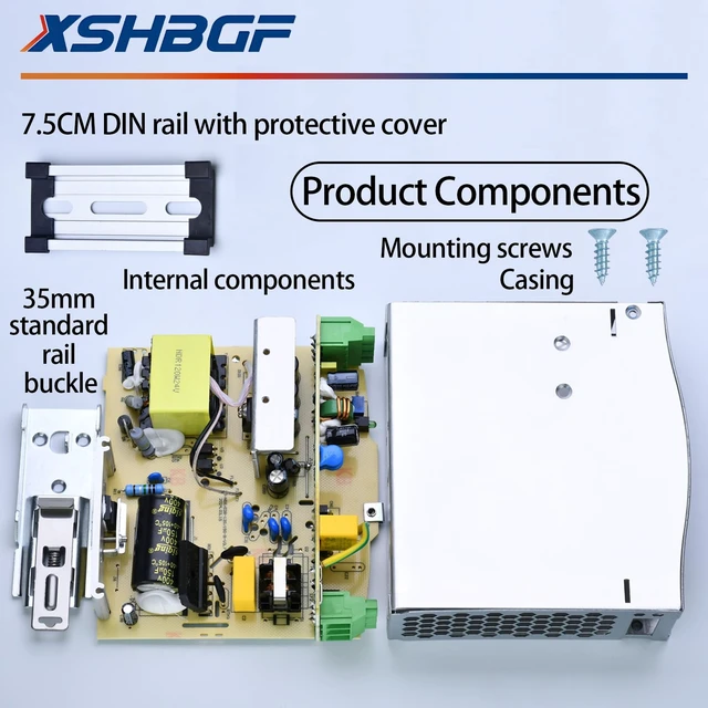 Alt view image 3 of 7 - 12VDC Power Supply NDR 120W DIN Rail Power Supply Switch Switching Converter DC (Input 100-240VAC Output 12VDC 50/60HZ 12V 10A)