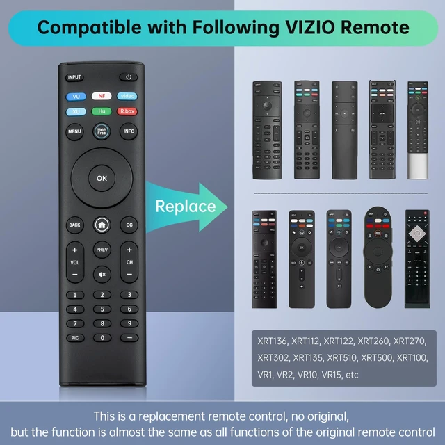 Alt view image 3 of 7 - Replacement Control for All Vizio Smart TV Remote - No Setup XRT140 Remote for Vizio E V M D P PX Series, HD, Full HD, 4K, Quantum, Quantum Pro Smart TV