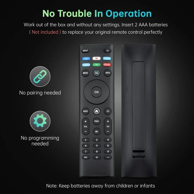 Alt view image 4 of 7 - Replacement Control for All Vizio Smart TV Remote - No Setup XRT140 Remote for Vizio E V M D P PX Series, HD, Full HD, 4K, Quantum, Quantum Pro Smart TV