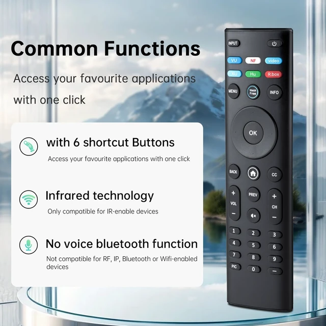 Alt view image 6 of 7 - Replacement Control for All Vizio Smart TV Remote - No Setup XRT140 Remote for Vizio E V M D P PX Series, HD, Full HD, 4K, Quantum, Quantum Pro Smart TV