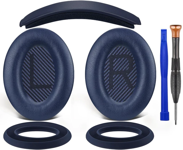 Main image of Replacement Kit for Bose QuietComfort QC35/QC35 ii Over-Ear Headphones, Ear Pads Cushions + Headband + Silicone Earpads Cover Protector - Blue