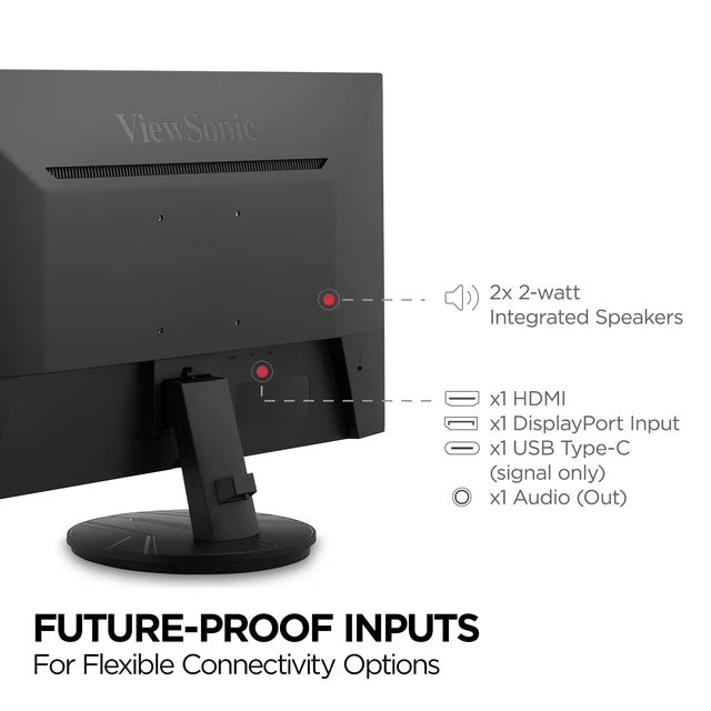 Alt view image 5 of 6 - VX2716A 27 Inch 1080p IPS Gaming Monitor, 120Hz, 1ms, USB C Fast IPS, HDMI, DisplayPort, USB C, Eye Care, PS5, Xbox, Laptop, PC, Mac, Anti Glare, Dual Speakers, Streaming, Fast Action
