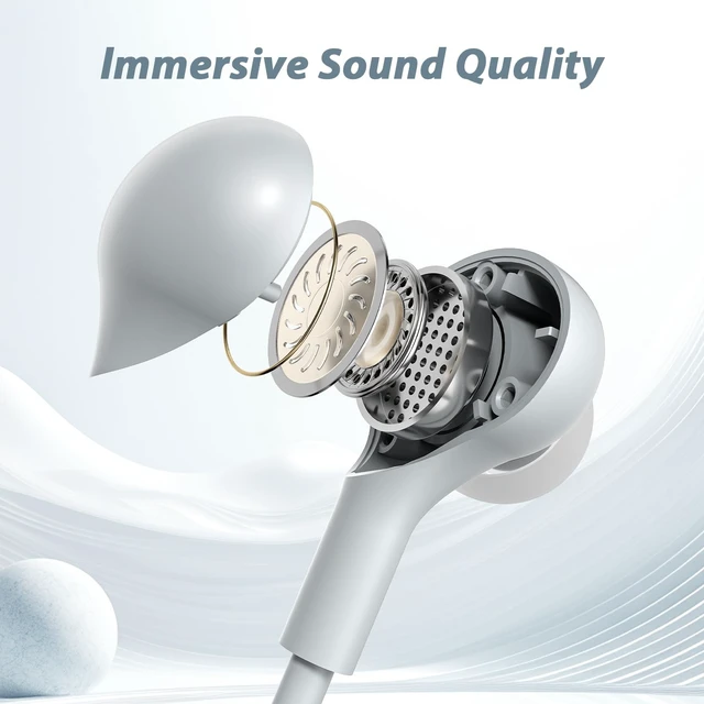Alt view image 2 of 7 - USB C Headphones for iPhone 18 Pro Max 17 16 15/Galaxy S26 FE Wired Earbuds Mic Volume Control Magnetic Noise Isolation in-Ear Type C Earphones for iPad 10/Mini/Samsung S25 S24 S23 S22/Pixel 11 10 9 8