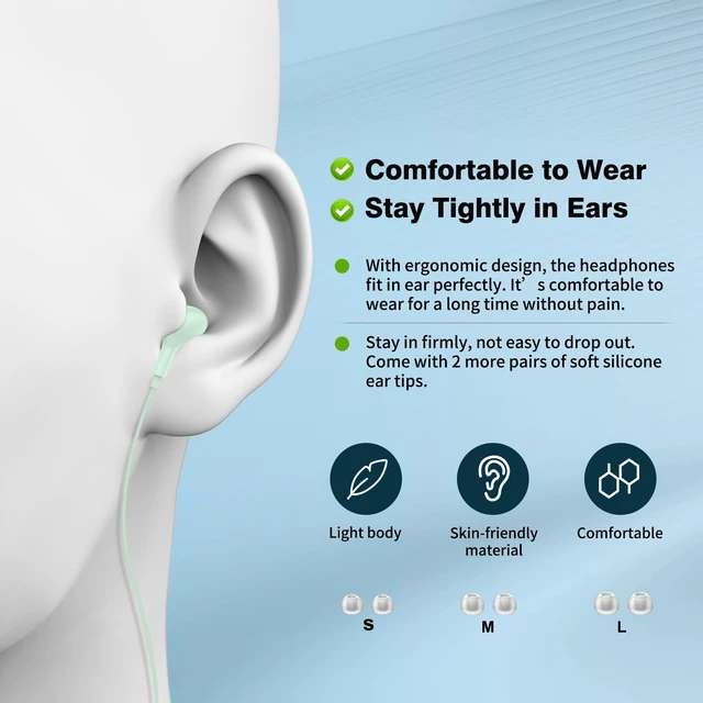 Alt view image 5 of 7 - USB C Headphones for iPhone 18 Pro Max 17 16 15/Galaxy S26 FE Wired Earbuds Mic Volume Control Magnetic Noise Isolation in-Ear Type C Earphones for iPad 10/Mini/Samsung S25 S24 S23 S22/Pixel 11 10 9 8
