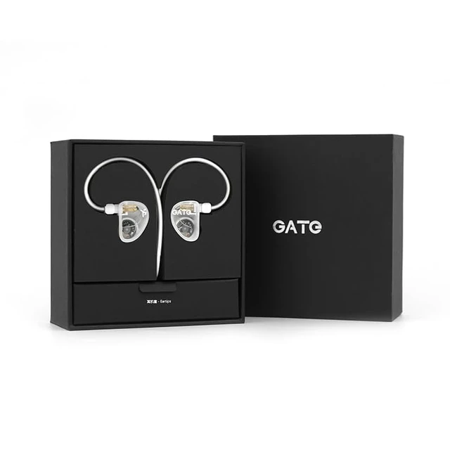 Alt view image 4 of 7 - GATE Dynamic Driver in-Ear Headphone 3.5mm Interchangeable Headphone Cable Headphone (White, with mic)