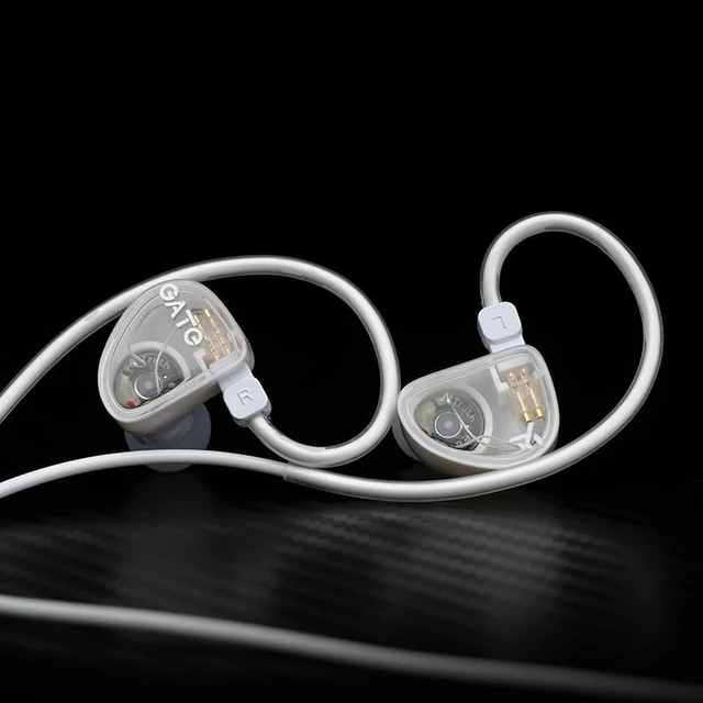 Alt view image 7 of 7 - GATE Dynamic Driver in-Ear Headphone 3.5mm Interchangeable Headphone Cable Headphone (White, with mic)