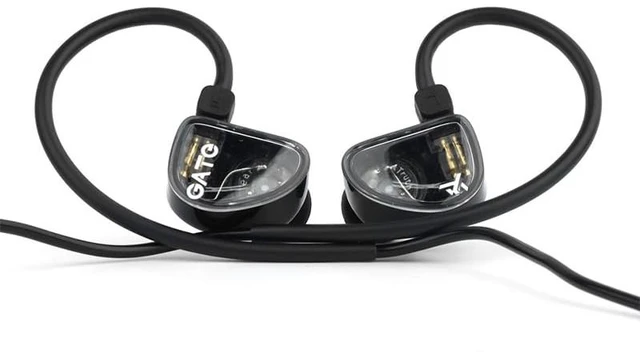 Alt view image 4 of 7 - GATE Dynamic Driver in-Ear Headphone 3.5mm Interchangeable Headphone Cable Headphone (Black, with mic)