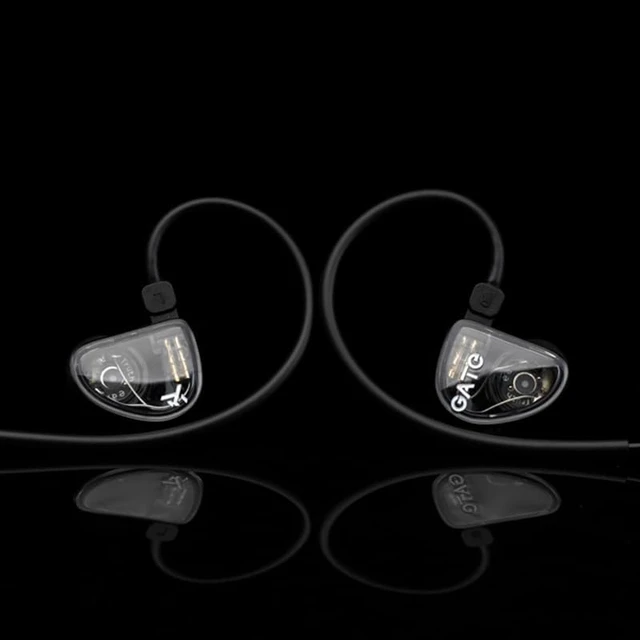 Alt view image 6 of 7 - GATE Dynamic Driver in-Ear Headphone 3.5mm Interchangeable Headphone Cable Headphone (Black, with mic)