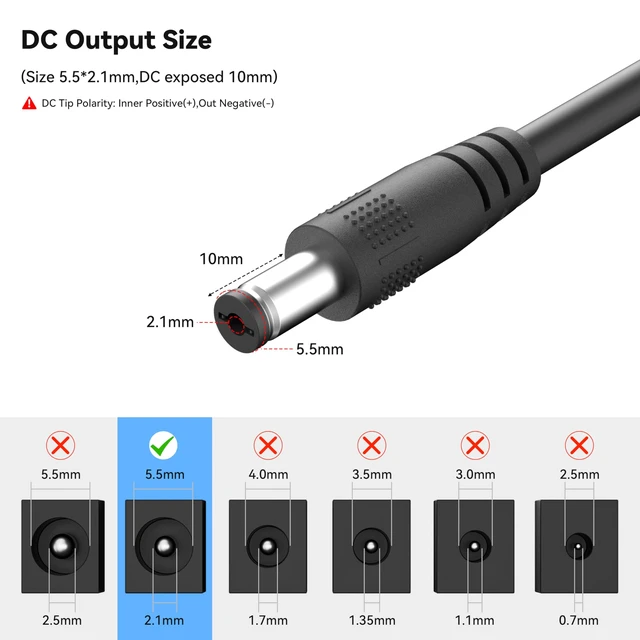 Alt view image 5 of 7 - 24V DC Power Supply Adapter 24Volt 5A 120W AC to DC Converter Transformer 100-240V AC Input with 5.5 x 2.1mm US Plug for LED Strip, CCTV Camera