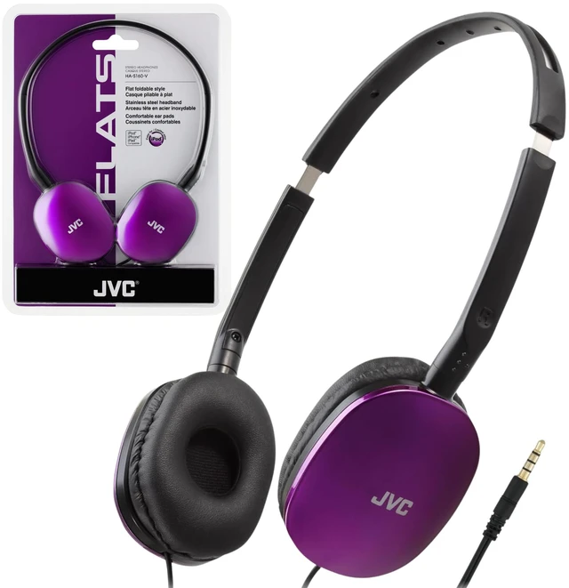 Main image of Flats On-Ear Wired Headphones - Flat Foldable Design - 30mm Driver for Powerful Sound - Soft Ear-Pads for Comfort Steel Headband - Lightweight & Portable - PC/Laptop/Gaming - 3.5mm Slim Plug