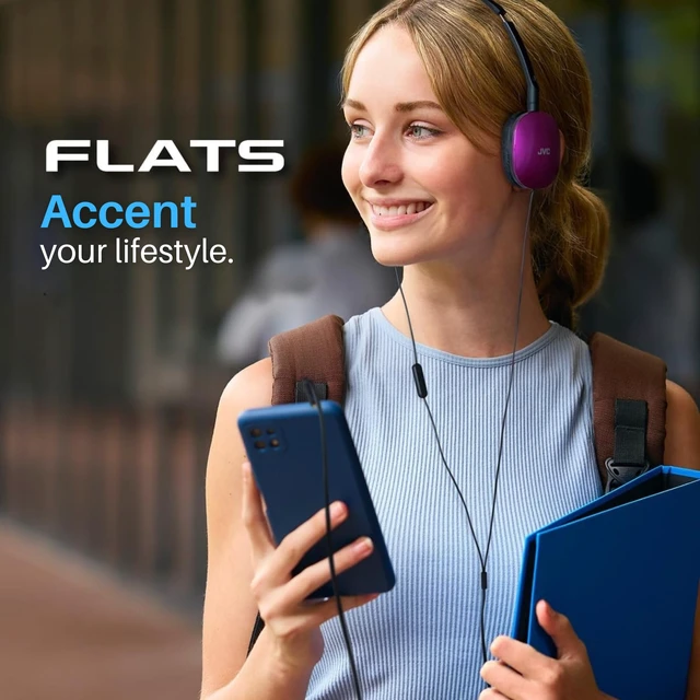 Alt view image 3 of 6 - Flats On-Ear Wired Headphones - Flat Foldable Design - 30mm Driver for Powerful Sound - Soft Ear-Pads for Comfort Steel Headband - Lightweight & Portable - PC/Laptop/Gaming - 3.5mm Slim Plug