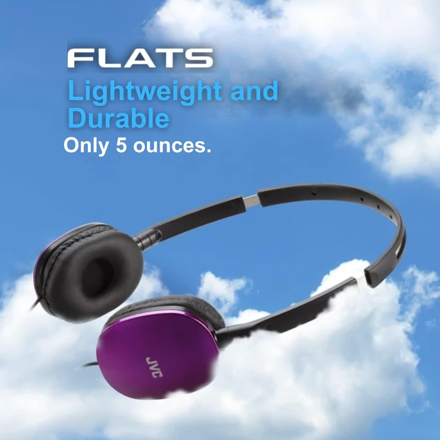Alt view image 6 of 6 - Flats On-Ear Wired Headphones - Flat Foldable Design - 30mm Driver for Powerful Sound - Soft Ear-Pads for Comfort Steel Headband - Lightweight & Portable - PC/Laptop/Gaming - 3.5mm Slim Plug
