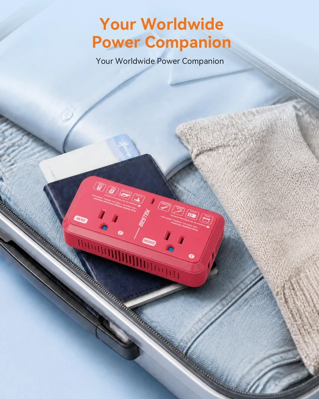 Alt view image 7 of 7 - European Travel Plug Adapter 220V to 110V Voltage Converter US to Europe 2000W Travel Voltage Converter with 2 USB Ports for Hair Dryer/Curling Iron/Phone Travel Adapter for Europe Countries
