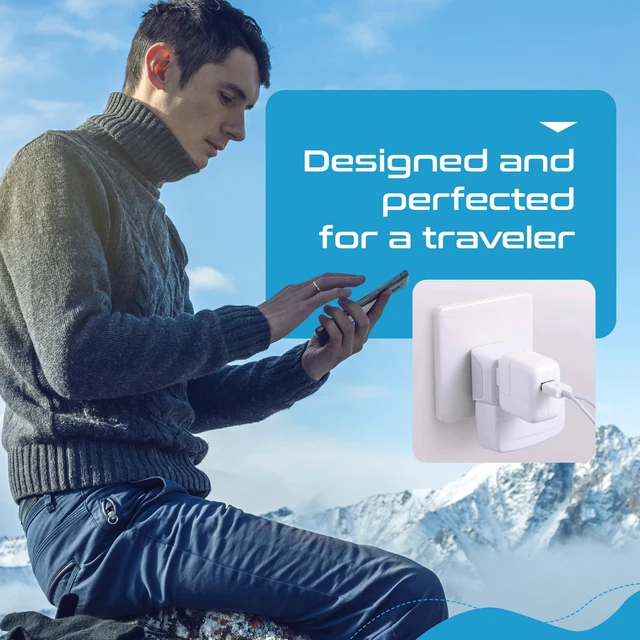 Alt view image 2 of 7 - Switzerland Travel Adapter Plug with Dual USA Input - Power - Type J (3 Pack) - Ultra Compact - Safe Grounded Perfect for Cell Phones, Laptops, Camera Chargers and More (CT-11A)