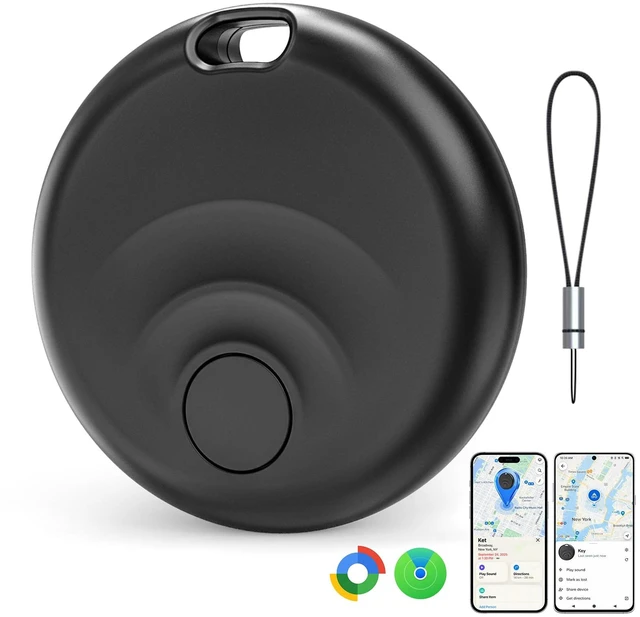 Main image of Bluetooth Tracker Tags for iOS & Android Dual Compatibility with Apple Find My & Google Find Hub - Wireless Locator for Keys, Wallet, Pets, Luggage