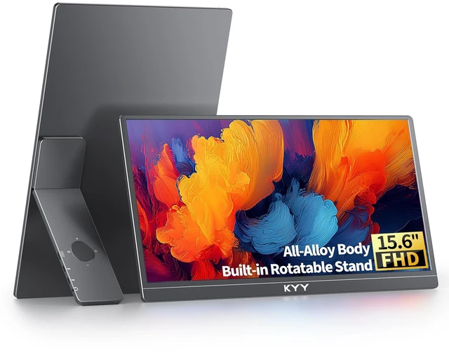 Main image of Portable Monitor for Laptop with Built-in Stand, 15.6'' Laptop Screen Extender 1080P FHD Monitor