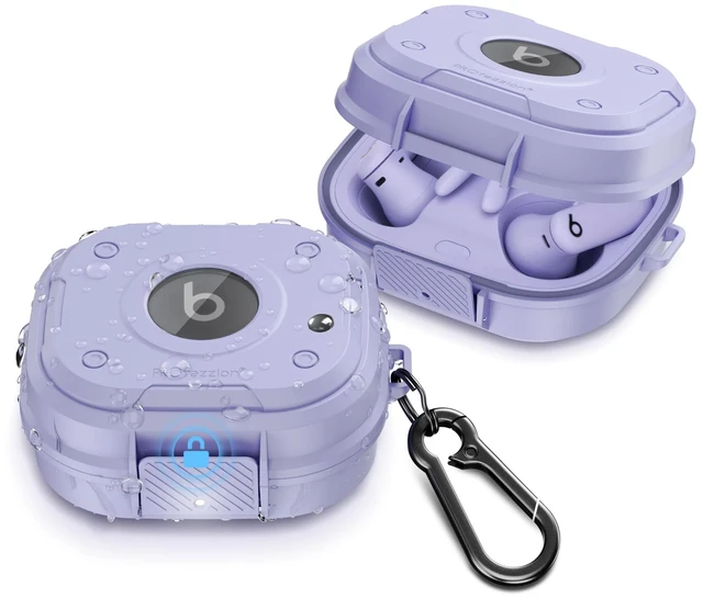 Main image of for Beats Powerbeats Pro 2 Case Cover with Lock, Heavy Duty Full Coverage Hard Shell Protector, Secure Locking Latch, IPX5 Water-resistant, Hyper Purple (Not for the Powerbeats Pro 1)