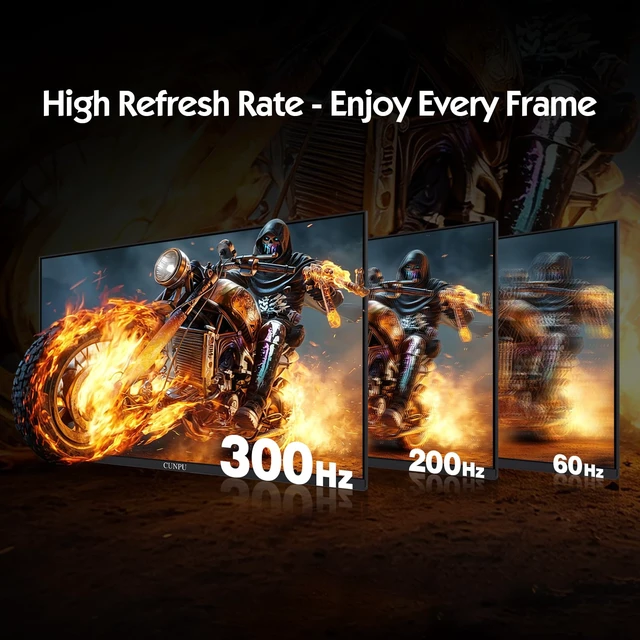 Alt view image 2 of 7 - 24.5 Inch 1080P 300Hz Premium Gaming Monitor for FPS Gamers, AMD FreeSync & NVIDIA G-SYNC Compatible, 1ms MPRT VA Panel, HDR400, 100% sRGB, VESA 100x100mm