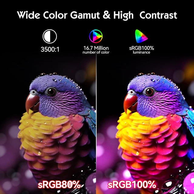 Alt view image 6 of 7 - 24.5 Inch 1080P 300Hz Premium Gaming Monitor for FPS Gamers, AMD FreeSync & NVIDIA G-SYNC Compatible, 1ms MPRT VA Panel, HDR400, 100% sRGB, VESA 100x100mm