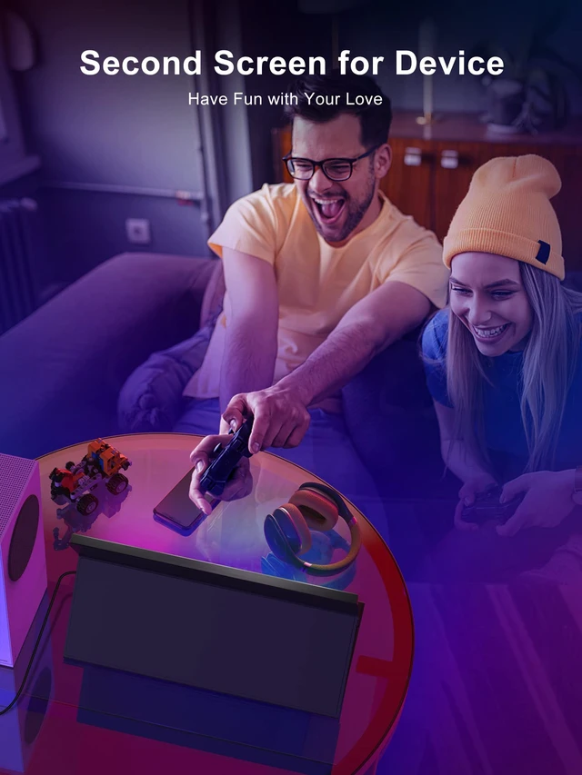 Alt view image 6 of 7 - 17.3" Portable Monitor, 144Hz Portable Gaming Monitor, Screen Extender Second Display for Console with Built-in Speakers, Works with PS5, Xbox, Switch, Ideal for Travel, Home Office