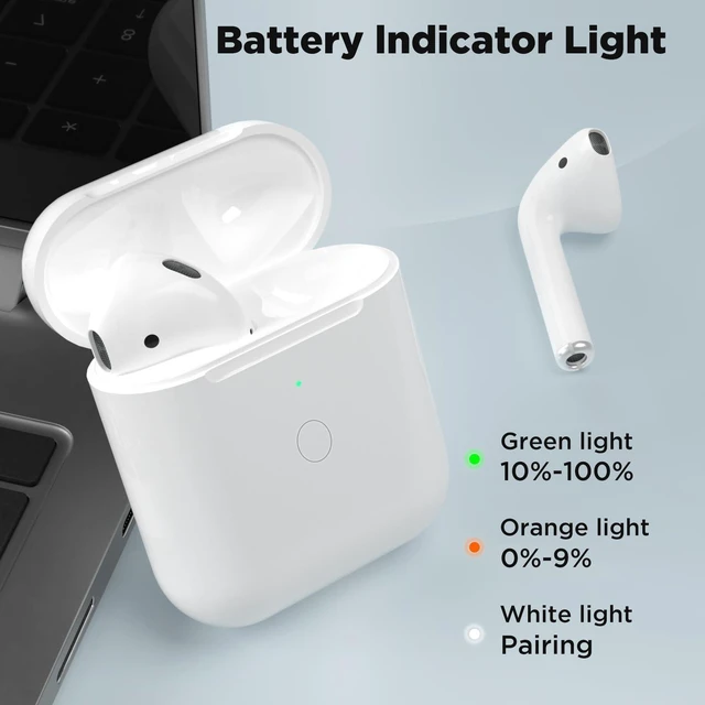 Alt view image 2 of 7 - Wireless Airpod 1&2 Replacement Charging Case Lightning Port, Bluetooth Pairing Sync Button, No Earbuds