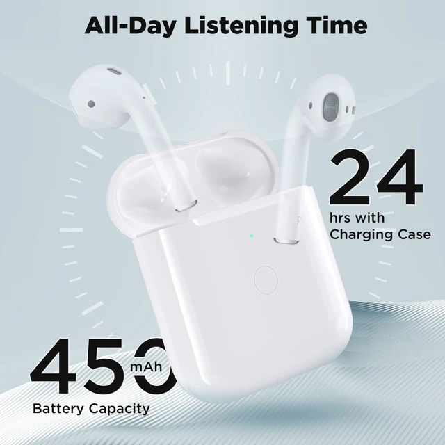 Alt view image 5 of 7 - Wireless Airpod 1&2 Replacement Charging Case Lightning Port, Bluetooth Pairing Sync Button, No Earbuds
