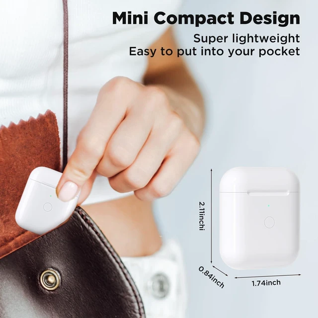 Alt view image 7 of 7 - Wireless Airpod 1&2 Replacement Charging Case Lightning Port, Bluetooth Pairing Sync Button, No Earbuds