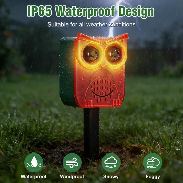 Alt view image 7 of 7 - Solar Motion Sensor Alarm Outdoor Dog Barking Alarm with 129dB Loud PIR Motion Detection,IP65 Weatherproof Motion Activated for Deer, Coyote,Raccoons, Bears (4pack)