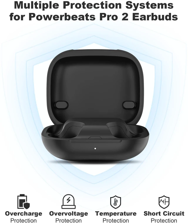 Alt view image 3 of 7 - Charging Case Replacement for Powerbeats Pro 2: Wireless Earbuds Charger Case with Bluetooth Pairing Sync Button, 600mAh Battery, Earbuds Not Included