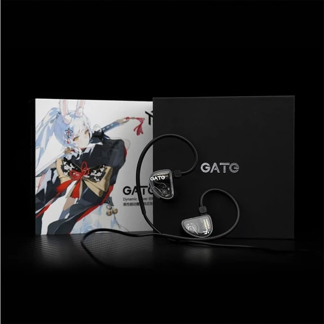 Alt view image 7 of 7 - GATE Dynamic Driver In-Ear Headphone 3.5mm Interchangeable Headphone Cable (Black, No Mic)