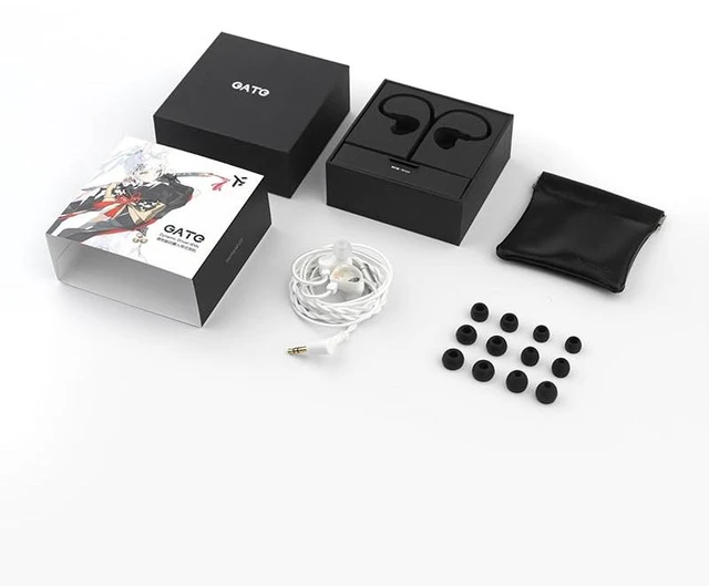 Alt view image 2 of 7 - GATE Dynamic Driver In-Ear Headphone 3.5mm Interchangeable Cable (White, No Mic)