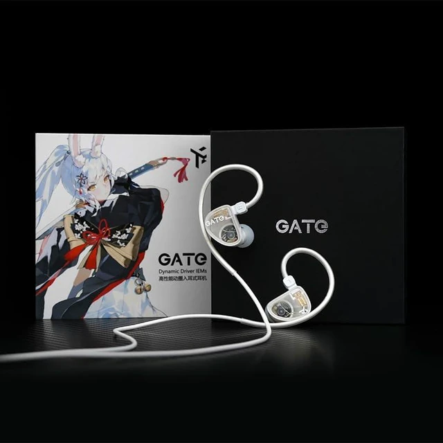 Alt view image 4 of 7 - GATE Dynamic Driver In-Ear Headphone 3.5mm Interchangeable Cable (White, No Mic)