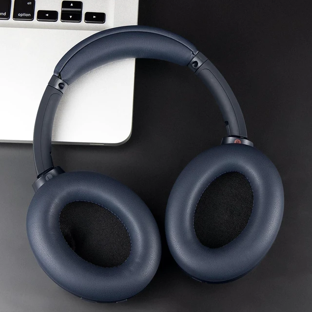 Alt view image 3 of 7 - Replacement Earpads for Sony WH-1000XM4 (WH1000XM4) Headphones, Ear Pads Cushions with Noise Isolation Foam, Added Thickness, Without Affecting Sensor - Blue