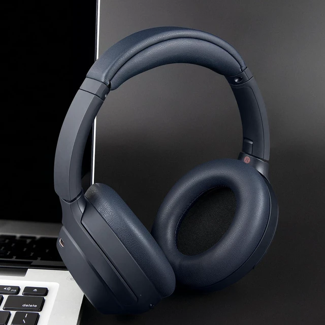 Alt view image 7 of 7 - Replacement Earpads for Sony WH-1000XM4 (WH1000XM4) Headphones, Ear Pads Cushions with Noise Isolation Foam, Added Thickness, Without Affecting Sensor - Blue