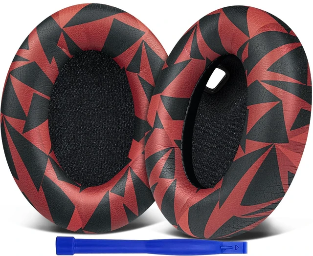 Main image of Replacement Earpads for Sony WH-1000XM4 (WH1000XM4) Headphones, Ear Pads Cushions with Noise Isolation Foam, Added Thickness, Without Affecting Sensor - Red Storm