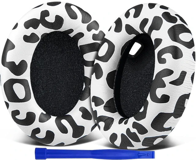 Main image of Replacement Earpads for Sony WH-1000XM4 (WH1000XM4) Headphones, Ear Pads Cushions with Noise Isolation Foam, Added Thickness, Without Affecting Sensor - Snow Leopard