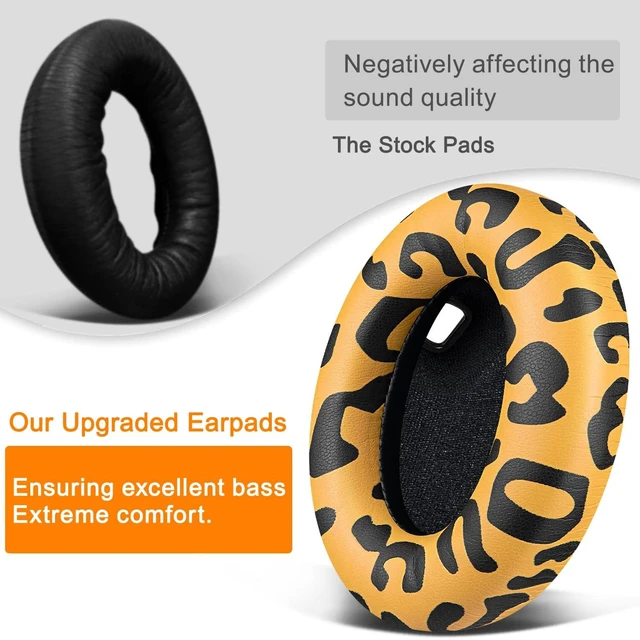 Alt view image 4 of 4 - Replacement Earpads for Sony WH-1000XM4 (WH1000XM4) Headphones, Ear Pads Cushions with Noise Isolation Foam, Added Thickness, Without Affecting Sensor - Tiger Stripes