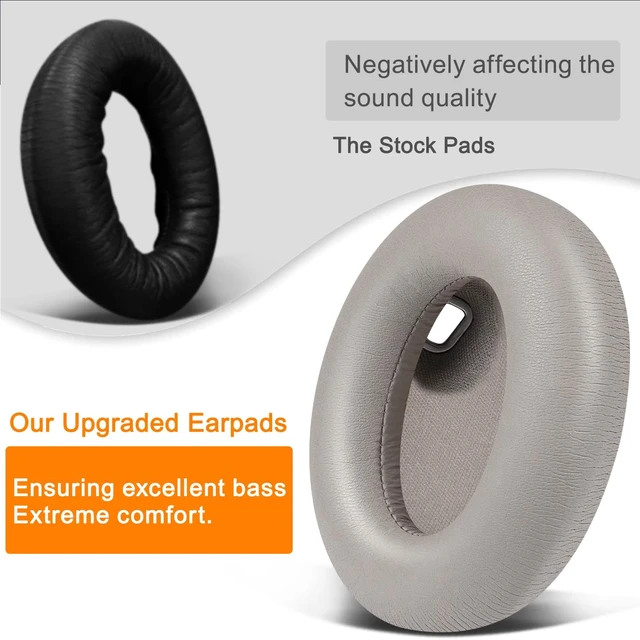 Alt view image 6 of 7 - Replacement Earpads for Sony WH-1000XM4 (WH1000XM4) Headphones, Ear Pads Cushions with Noise Isolation Foam, Added Thickness, Without Affecting Sensor - Grey