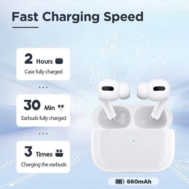 Alt view image 3 of 7 - Replacement Airpod pro Wireless Charging Case Charging Case Compatible for Air Pod pro 1st&2nd Generation, Airpod pro Charger Case Replacement