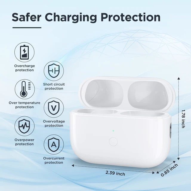 Alt view image 4 of 7 - Replacement Airpod pro Wireless Charging Case Charging Case Compatible for Air Pod pro 1st&2nd Generation, Airpod pro Charger Case Replacement