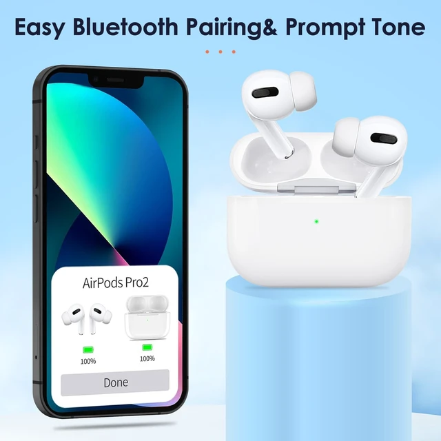 Alt view image 3 of 7 - Replacement Charger Case for AirPods Pro 1 & 2 660mAh Wireless Charging & Bluetooth Pairing Button L-Port